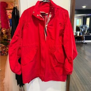 Fabletics Bright Red Windbreaker Jacket